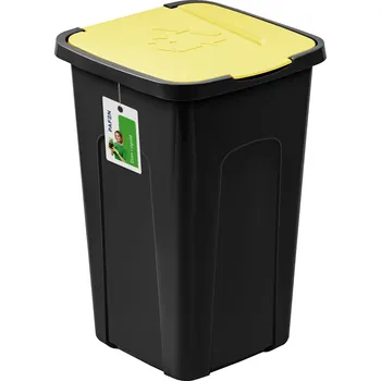 Odpadkový koš Odpadkový koš SORTA pro třídění s žlutou klapkou