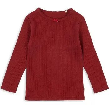 Dětské bavlněné tričko s dlouhým rukávem Konges Sløjd MINNIE BLOUSE GOTS KS104372.9BYA červená 33X, vel. 104