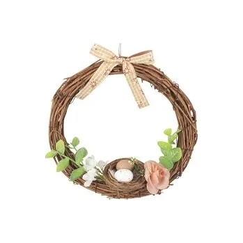 Věnec Věnec s hnízdem a hnědou mašlí 20 cm