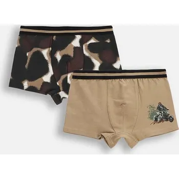 Boxerky Dětské boxerky Coccodrillo 2-pack hnědá barva, PANTS ZC5409502PAN 84X, vel. 104-110