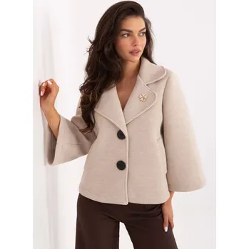 Dámský kabát Elegantní podzimní kabátek do A Rue Paris béžový EU velikost: Univerzální