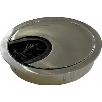 Průchodka kabelu KOVOVÁ kulatý průměr 60 mm INOX (nerezová ocel)