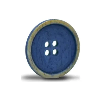 Knoflík Knoflík 20mm, modrý s béžovým okrajem