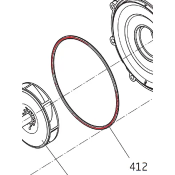 ND - těsnění těla čerpadla BADU 21-50 (164,47 x 5,33mm)