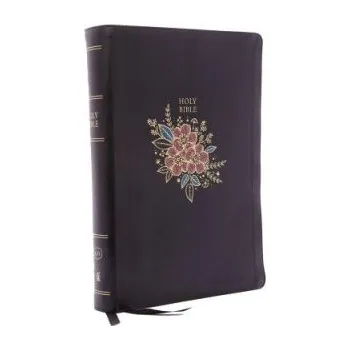 KJV Holy Bible, Super Giant Print Reference Bible, Deluxe Black Floral Leathersoft, Thumb Indexed, 43,000 Cross References, Red Letter, Comfort Print: – Thomas Nelson (EN)
