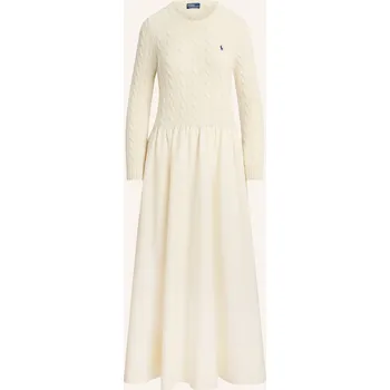 Dámské šaty Polo Ralph Lauren Dámské Šaty Ze Směsi Materiálů, krémová, 34