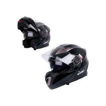 Helma na motorku Výklopná moto přilba W-TEC Pezzon - bílo-bronzová, XL(61-62)