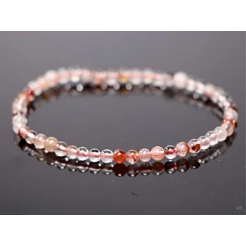 Náramek Magieprirody.cz Náramek Křišťál červený fantom květ - 4 mm kuličky #745 - z přírodních kamenů