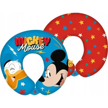 Polštář Oboustranný cestovní polštář červený - Mickey mouse