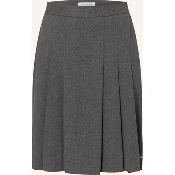 Dámská sukně Lacoste Dámská Skládaná Sukně Z Flanelu, šedá, 42