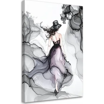 Obraz Obraz do obýváku, ložnice, kanceláře, Žena abstrakce inkoust 70x100