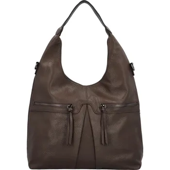 Trendy dámská koženková kabelka na rameno Gevora, tmavě šedá