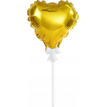 Party dekorace Topper Toper na dort NAROZENINY Balón Zlaté srdce Gadgety Dekorace Ozdoba