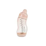 Difrax Baby Bottle Anti Colic Wide - Láhev na pití Baby Newborn Good Acceptance - Světle růžová -