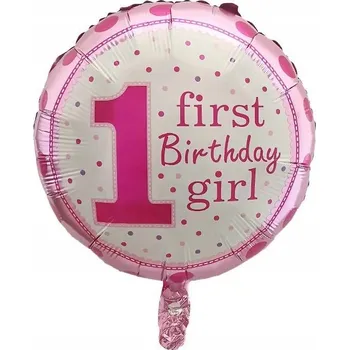 Balónek Fóliový balónek "1. narozeniny grilování" s puntíky