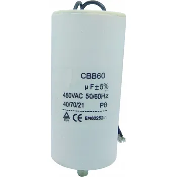 Kondenzátor Rozběhový kondenzátor motoru 60uF/450V s konektory/M8