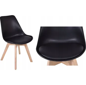 Jídelní židle Židle eHokery umělá kůže černá 1 ks