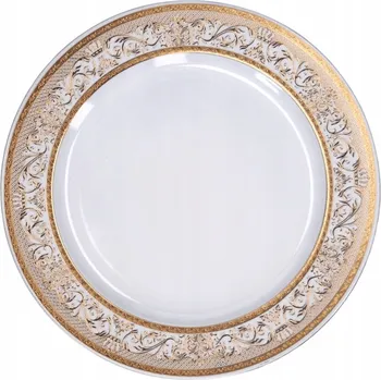 Talíř Talíř, podtalíř bílo-zlatý 28 cm