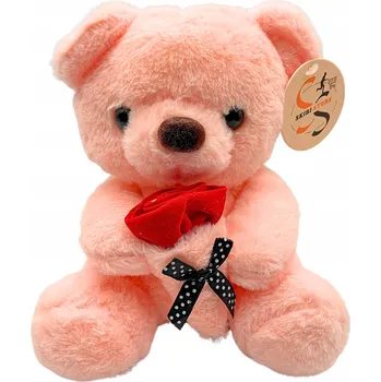 plyšák Plyšová Hračka Plyšový Medvídek na Valentýna Medvídek Výjimečný Plyšák s růží 35 cm