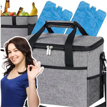 Outdoorové zavazadlo Termotaška Stator Termotaška na pláž, na piknik, 20 litrů, šedá, 20 l