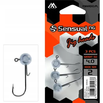 Rybářský háček Mikado JIGOVÁ HLAVIČKA - SENSUAL - 25g-4/0 BN - bal. 3 ks