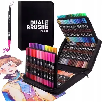 SADA AKRYLOVÝCH FIXY 120 Fixy Popisovače VODĚODOLNÉ S BARVOU