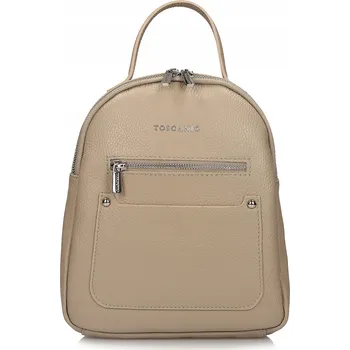 Městský batoh Béžový dámský kožený Batoh - pro každý den - Vyrobeno v Itálii