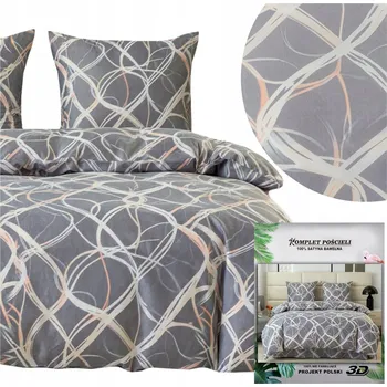 Povlečení POVLEČENÍ Maria povlaky na polštáře 70x80 sada 160x200 4 dílné SATÉNOVÉ geometrické