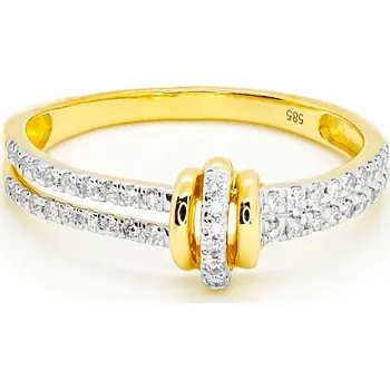 Prsten Prsten ze žlutého zlata s diamanty DR122160Y