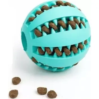 Miska pro psa Kousátko, koule na pamlsky 6 cm modrá (KBZ6)