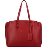 Dámská kožená kabelka na rameno červená - Delami Vera červená