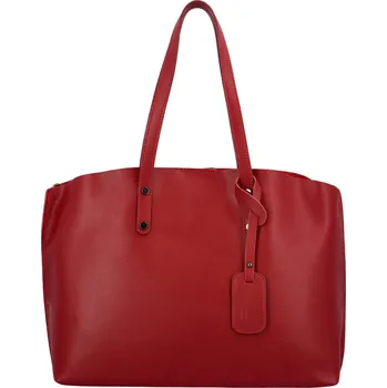 Kabelka Dámská kožená kabelka na rameno červená - Delami Vera červená