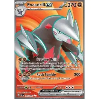 Společenská hra Pokémon BLK 160/086 Excadrill ex - Black Bolt Stav: Near Mint