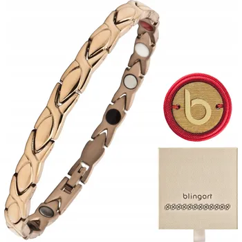 Náramek MAGNETICKÝ dámský náramek ZDRAVOTNÍ růžové zlato