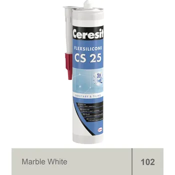 stavební silikon CERESIT CS 25 marble white, sanitární silikon, 280 ml