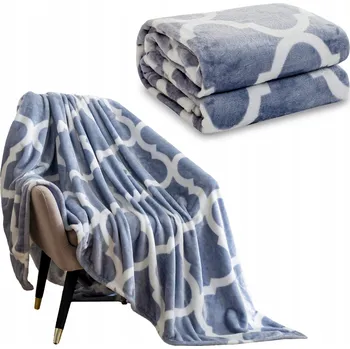 Prostěradlo KOC PŘEHOZ 160x200 na postel kapana MIKROFIBRA Inger ŠEDÝ jetel