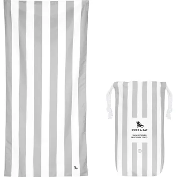 Povlečení Dock & Bay, Osuška plážová rychleschnoucí Dock & Bay, 90 x 200 cm, šedá - Formadore
