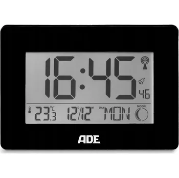 Hodiny Hodiny digitální XXL s teploměrem a budíkem ADE 23 x 3 x 16 cm černé
