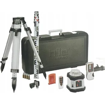Měřící laser HILE by PRO ROTAČNÍ LASER D400 (ČERVENÝ) KUFR, STATIV, LAŤ HI-L1006