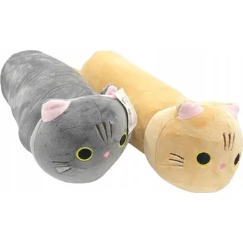 Polštář Plyšový Mazlíček Přítulníček Polštář Plyšová Kočička Váleček 46 cm