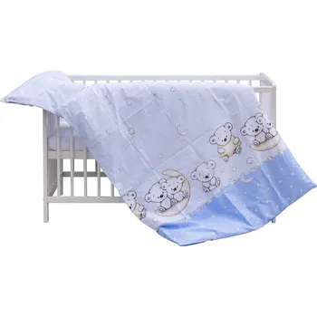 Dětská postýlka Scarlett Dětská postýlka s kompletní výbavou Toro 120 x 60 cm modrá