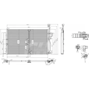 Výparník klimatizace Hart 616 793 Kondenzátor klimatizace