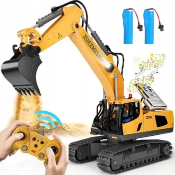 RC model auta PÁSOVÝ BAGR NA DÁLKOVÉ OVLÁDÁNÍ RC HRAČKA + DÁLKOVÝ OVLADAČ PRO DĚTI