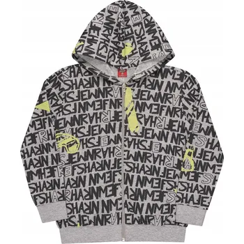 Chlapecká mikina Chlapecká mikina rozepínací s kapucí, šedá, Bee Loop, vel. 128