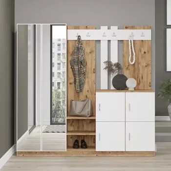 Předsíňová stěna Předsíňová stěna Houseland Gibson borovice Atlantic/bílá