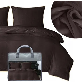 Povlečení Povlečení 200x220 + 2x Povlak na polštář 70x80 Plyšový medvídek Osman s lemováním, jednobarevné