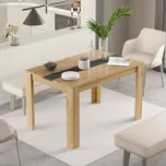 Obdélníkový jídelní stůl Houseland Future 02 dub Castello/antracitově šedý