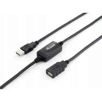 Datový kabel Equip 133310 USB kabel 10 m USB A Černý