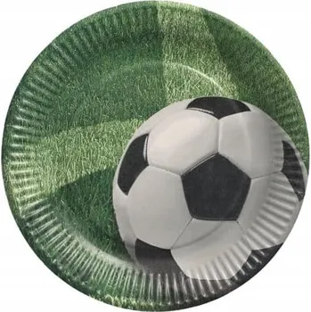 Talíř Papírový talíř kulatý Fotbal 23 cm 10 ks