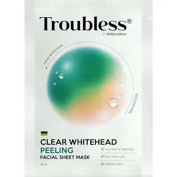 Pleťová maska Troubless Clear Whitehead Peelingová textilní maska 25 ml